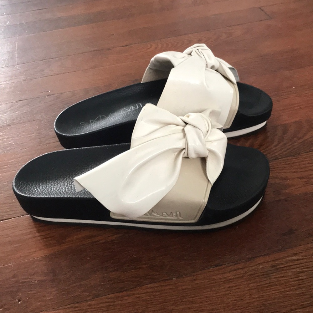 SIXTYSEVEN platform BOW SLIDES/SLIPPERS women’s 38